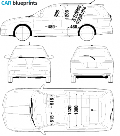 2005 Nissan Winroad Wagon blueprint