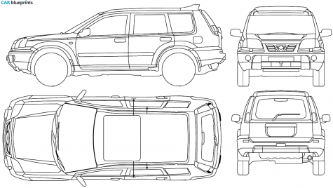 2005 Nissan X-Trail I SUV blueprint