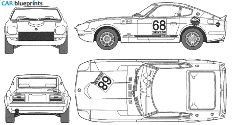 Nissan Z 432 Coupe blueprint