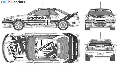 1995 Nissan Skyline GTR Coupe blueprint