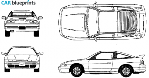 1988 Nissan Silvia RPS13 Sileighty Coupe blueprint