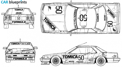 1985 Nissan Skyline R30 Coupe blueprint