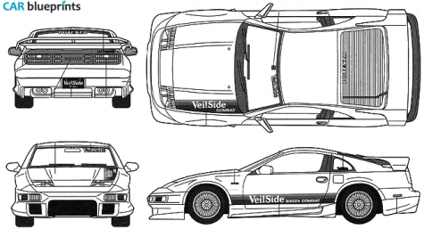 1994 Nissan Fairlady Z 32 Veilside Coupe blueprint