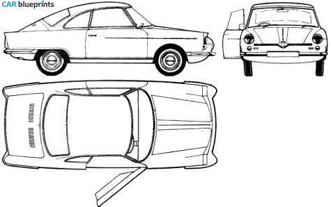 1965 NSU Prinz Sport Coupe blueprint