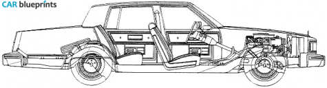 1980 Oldsmobile Regency 4 door Sedan blueprint