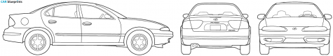 2004 Oldsmobile Alero Sedan blueprint