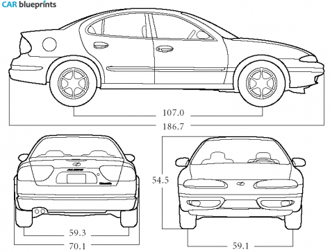 2004 Oldsmobile Alero Sedan blueprint