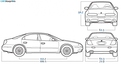 1994 Oldsmobile Aurora Sedan blueprint