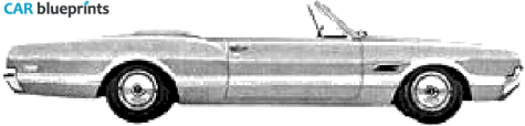 1966 Oldsmobile Cutlass 442 Convertible Cabriolet blueprint