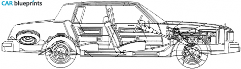 1981 Oldsmobile Cutlass Brougham Sedan blueprint