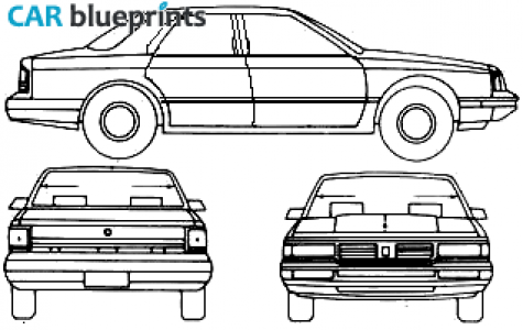 1989 Oldsmobile Cutlass Ciera Sedan blueprint