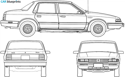 1992 Oldsmobile Cutlass Ciera Sedan blueprint