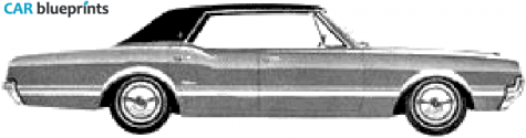 1966 Oldsmobile Cutlass Supreme Hardtop Sedan blueprint