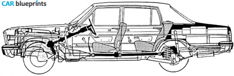 1964 Opel Admiral B Sedan blueprint