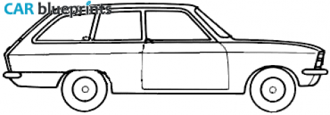 1970 Opel Ascona A Caravan Wagon blueprint