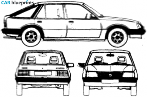 1982 Opel Ascona 2 door Hatchback blueprint