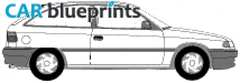 2003 Opel Astra Hatchback blueprint