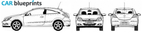 2005 Opel Astra  GTC Hatchback blueprint