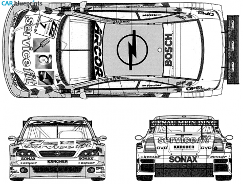 2005 Opel Astra  V8 Coupe blueprint