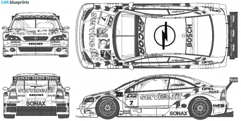 Opel Astra  V8 DTM Coupe blueprint