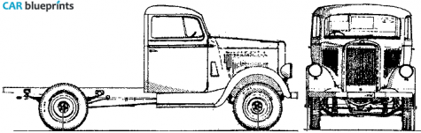 1935 Opel Blitz 1t Truck blueprint