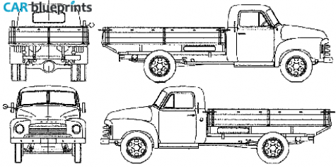 1952 Opel Blitz 1.75t Truck blueprint