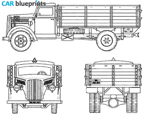 1930 Opel Blitz Truck blueprint