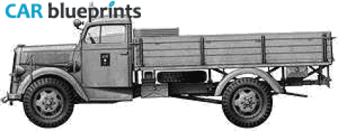 1939 Opel Blitz 3 t 4x2 Type S Truck blueprint