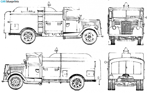 1930 Opel Blitz B Stoff Tanker Truck blueprint