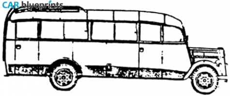 1944 Opel Blitz Omnibus Bus blueprint