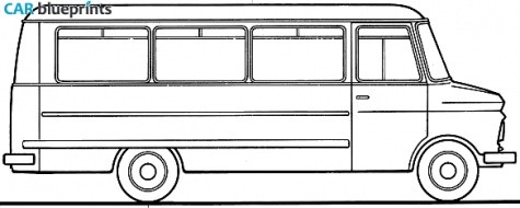 1970 Opel Blitz Omnibusse Bus blueprint