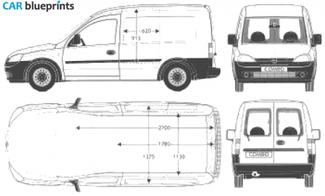 2005 Opel Combo Pick-up blueprint