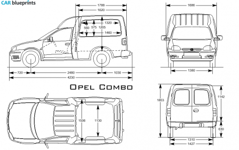 1994 Opel Combo Van blueprint