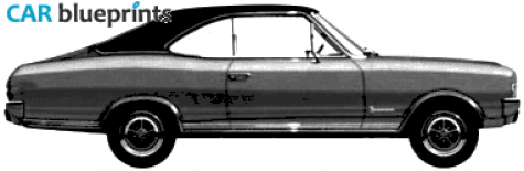 1968 Opel Commodore A GS Coupe blueprint