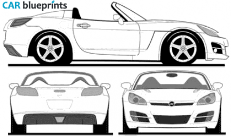 2004 Opel GT Cabriolet blueprint