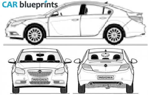 2008 Opel Insignia Hatchback blueprint