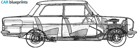 1962 Opel Kadett A Sedan blueprint