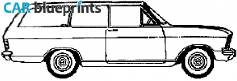 1970 Opel Kaddet 2 door Wagon blueprint