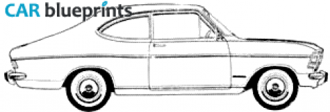 1966 Opel Kadett B Coupe blueprint