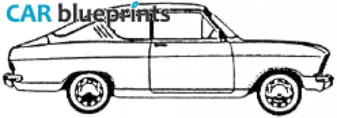 1966 Opel Kadett B SR Coupe blueprint