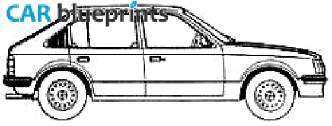 1983 Opel Kaddet 5 door Hatchback blueprint