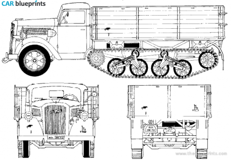 Opel Maultier Truck blueprint