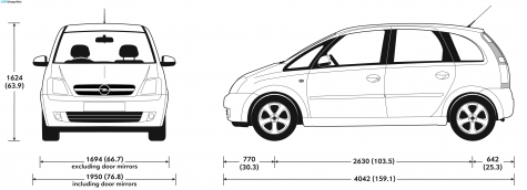 2007 Opel Meriva Microvan blueprint