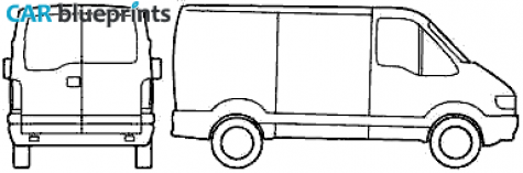 2005 Opel Movano Van blueprint