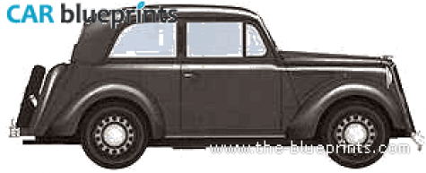 1937 Opel Olympia Sedan blueprint