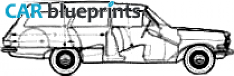 1963 Opel Rekord Wagon blueprint