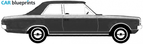 1967 Opel Rekord C 2-door Sedan blueprint