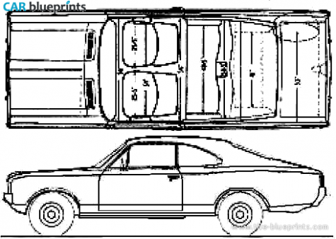 1967 Opel Rekord C Coupe blueprint