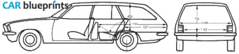 1972 Opel Rekord Wagon blueprint