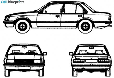 Opel Rekord Sedan blueprint